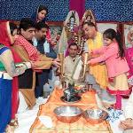 Sadhana Mandir devotees performed puja at individual altars for Mahashivratri