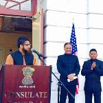 Nagesh Singh exhorts community to unite for collective visibility, at Atlanta Consulate’s Independence Day celebration